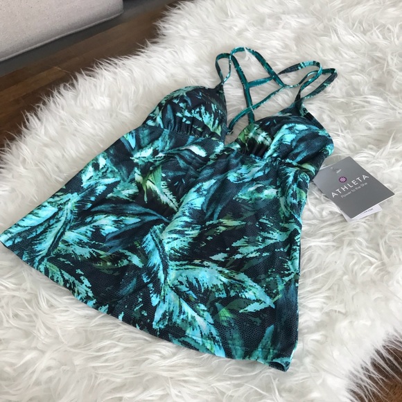 🆕 Athleta Napali Cross Strap Tankini Swim Top - Picture 4 of 8